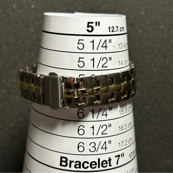 Pierre Cardin Ladies Watch Diamond Accent Quartz Two Tone Watch Working - Picture 7 of 8